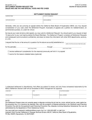 Fillable Online Settlement Proposal For Sales And Use Tax And Special