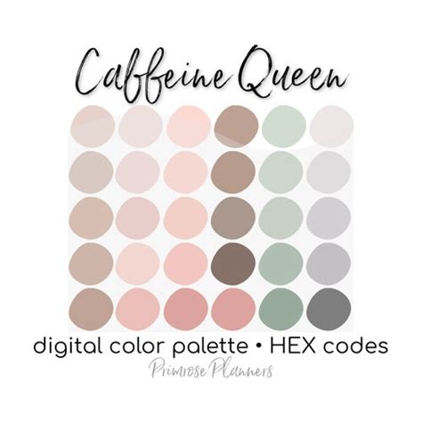 Boho Digital Color Palette Color Chart Goodnotes Tool Etsy