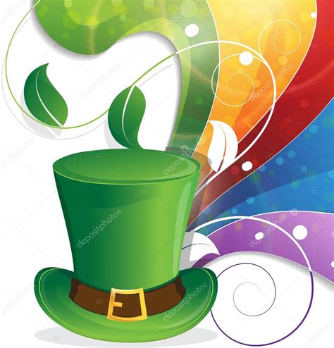 Leprechaun hat and rainbow — Stock Vector © stekloduv #66985797