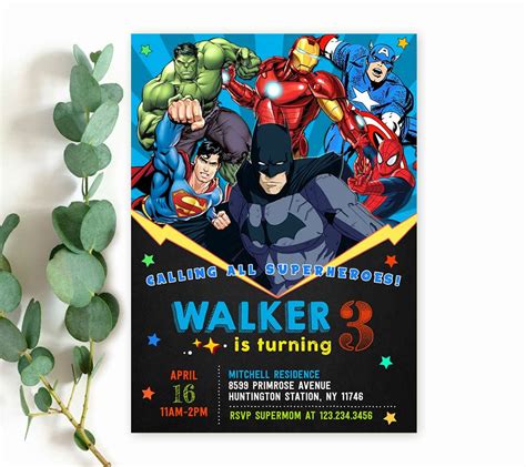 Superhero Batman Invitation