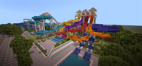 Notchs Soak City Waterpark Creation Mcpe Maps Minecrafts Us