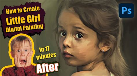 Little Girl Digital Painting Ayan Artist 007 Youtube