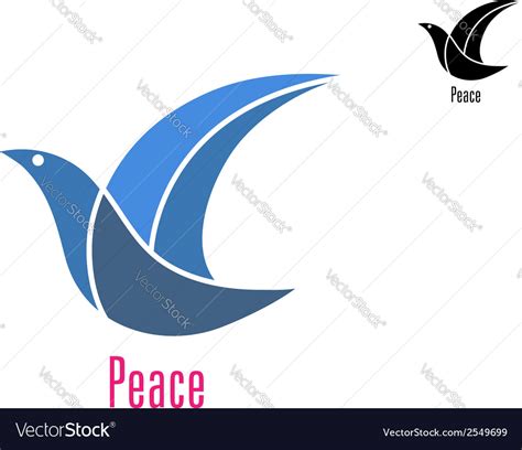 Dove bird as a peace symbol Royalty Free Vector Image