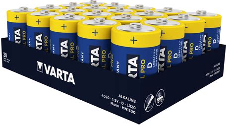 20x LR20 BATERIE VARTA INDUSTRIAL D20 SILNÉ 20 KS 06-2032 Made in ...