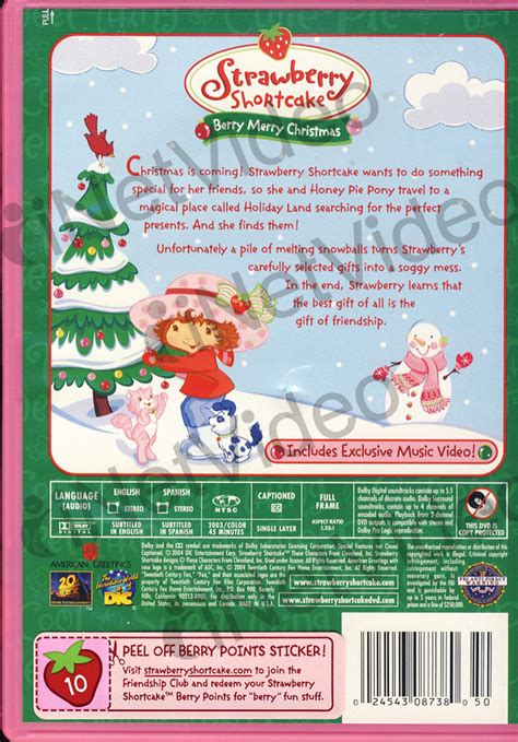 Strawberry Shortcake - Berry, Merry Christmas on DVD Movie