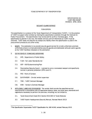 Fillable Online Ftp Txdot 20 TEXAS DEPARTMENT OF TRANSPORTATION