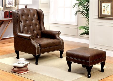 Vaugh Rustic Brown Accent Chair - 1StopBedrooms.