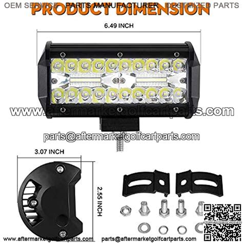 LED Light Bar YEEGO 7 Inch Off Road Light 240W 24000lm With Wiring