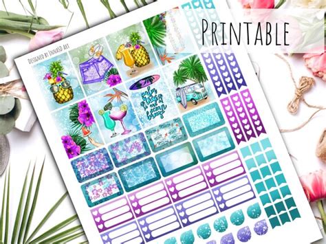 Card Making And Stationery Labels Stickers And Tags Printable Summer Vibes