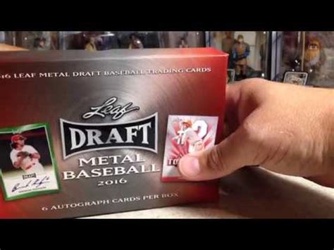 Opening Leaf Draft Metal Baseball Cards Box Thank You Mr M