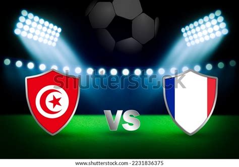 Tunisia Vs France Football Match Fixture Stock Illustration 2231836375