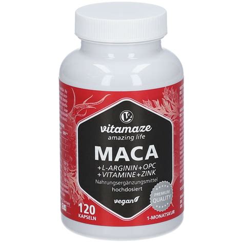 Vitamaze Maca 5000 Mg L Arginina OPC Vitamine Zinco Vegano 120