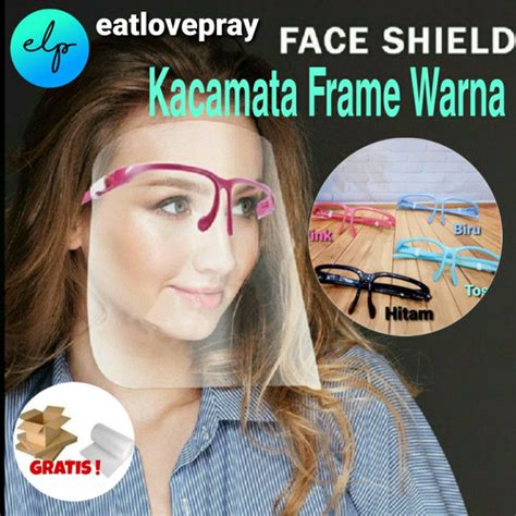 Jual FACE SHIELD KACAMATA Faceshield Nagita Frame WARNA WARNI Dewasa