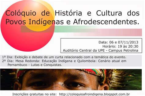 Colóquio De História E Cultura Dos Povos Indígenas E Afrodescendentes