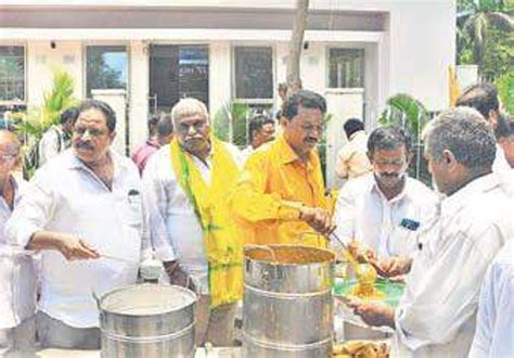 Tdp Stages Protest Across Andhra Against Anna Canteens Closure