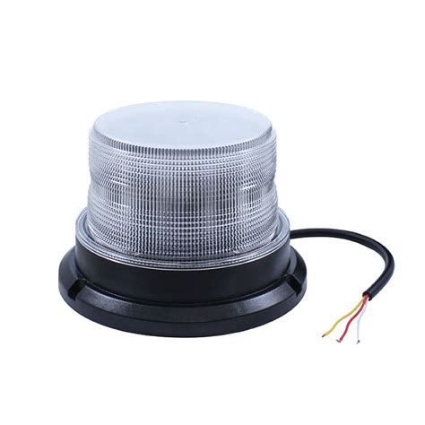 High Power LED Beacon Strobe Light Clear Amber Low Profile - Raney's ...