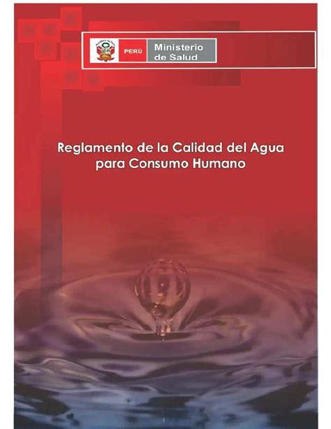 Pdf Reglamento Calidad Agua Pdf Compress Reglamento De La Calidad Del