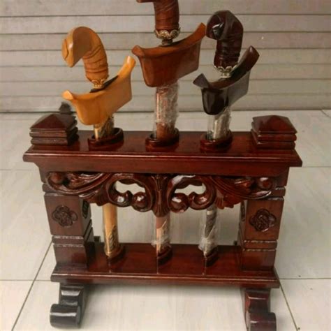 Jual Stand Jagrak Keris Isi Kayu Jati Motif Kotak Shopee Indonesia