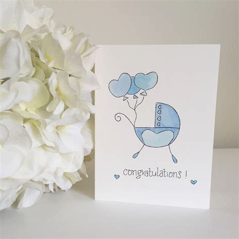 New Baby Boy Congratulations Card - Etsy