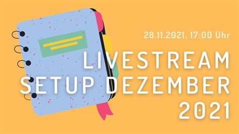 Livestream Planer Setup Dezember Hobonichi A Notebook Youtube