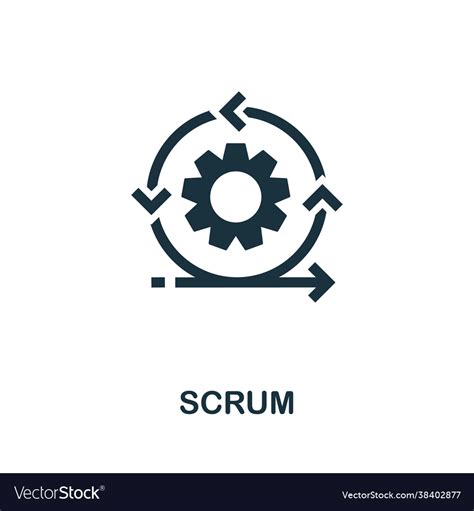 Scrum Icon Simple Creative Element Filled Vector Image