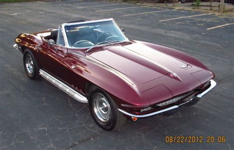 Corvette Roadster Restored Milano Maroon Black Leather Side