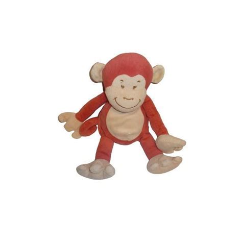 Doudou peluche singe rouge Bengy Cdiscount Puériculture Eveil bébé