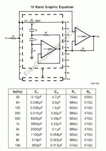 10-Band Graphic Equalizer Using Gyrator Circuit – Electronic Circuit ...