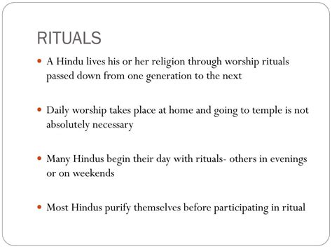 Ppt Hinduism Rituals And Practices Powerpoint Presentation Free