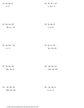 Algebraic Equation With Substitution Worksheet