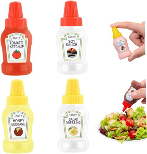 Neroyaner Ketchup Flasche Mini Sauce Flasche Mit Etiketten