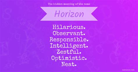 The hidden meaning of the name Horizon | Namious