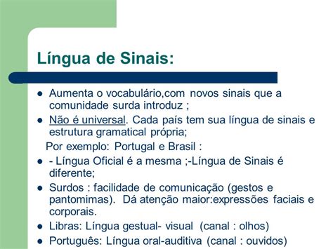 A Libras Tem Sua Estrutura Gramatical Própria Várias Estruturas