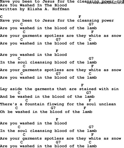 Top 500 Hymn Have You Been To Jesus For The Cleansing Power Lyrics Chords And Pdf