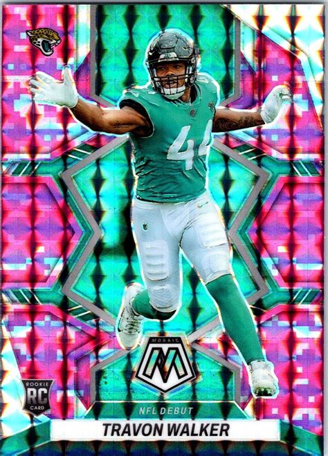 2022 Mosaic Travon Walker Pink Camo Rookie Rc Nfl Debut 286 Jaguars