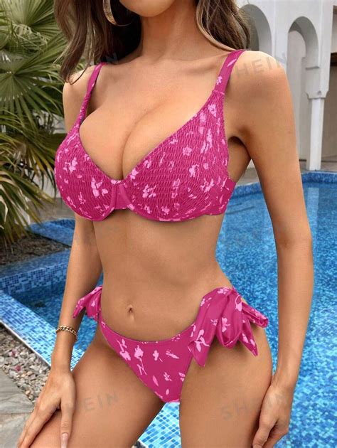 Shein Dd Conjunto De Mai Bikini De Ver O Completo Estampa Total