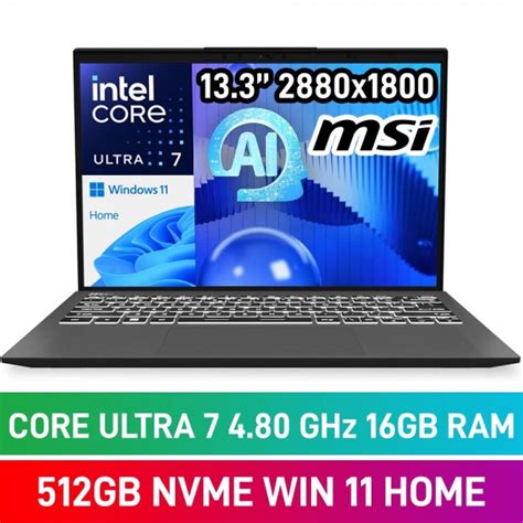 MSI PRESTIGE 13 AI EVO A1MG 040ZA Laptop Core Ultra 7 155H 13 3 2