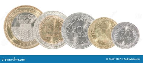 Colombian Pesos Coin Stock Image Image Of Complete 166819167
