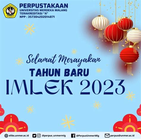 Selamat Merayakan Tahun Baru Imlek Perpustakaan Unmer Malang