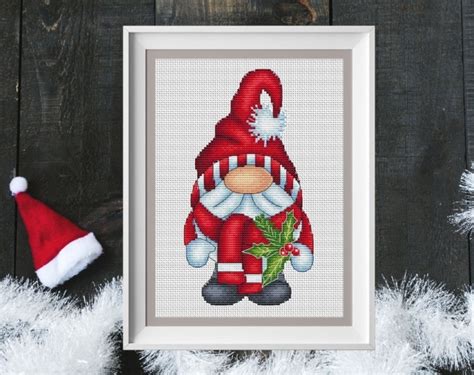 Christmas Scandinavian Gnome Cross Stitch Pattern Code KPX 112