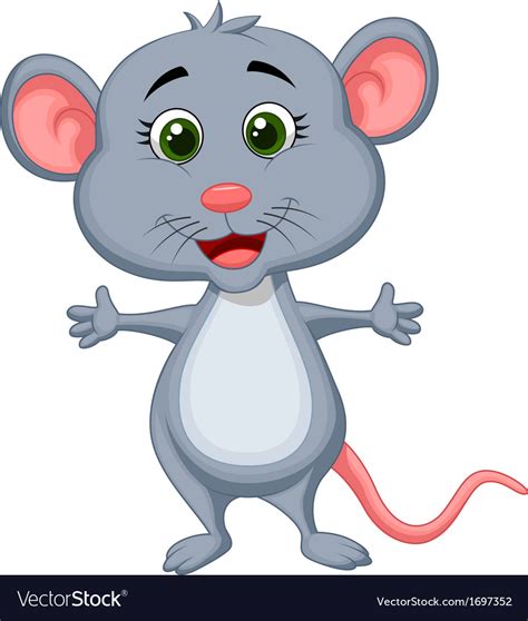 Cute Mouse Cartoon Royalty Free Vector Image Vectorstock