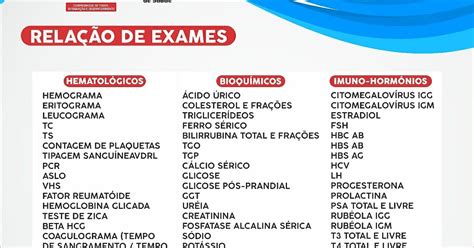 Siglas De Exames Laboratoriais