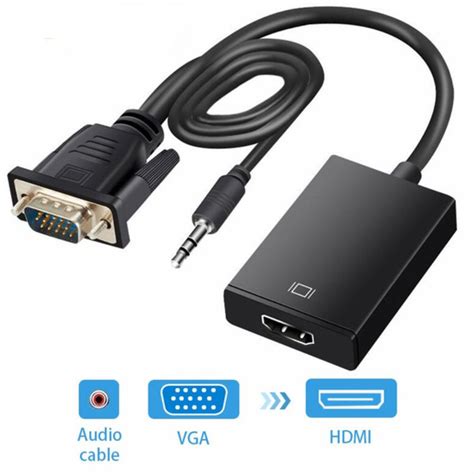 Ripley Convertidor Vga A Hdmi Con Audio Digital Full Hd P Santofa