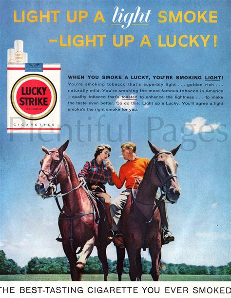 1957 Lucky Strike Cigarettes Vintage Ad 1950's Couple - Etsy