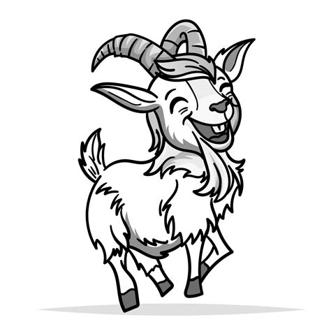 Cute Goat Cartoon Coloring Page Isolated For Kids 25851300 Vector Art