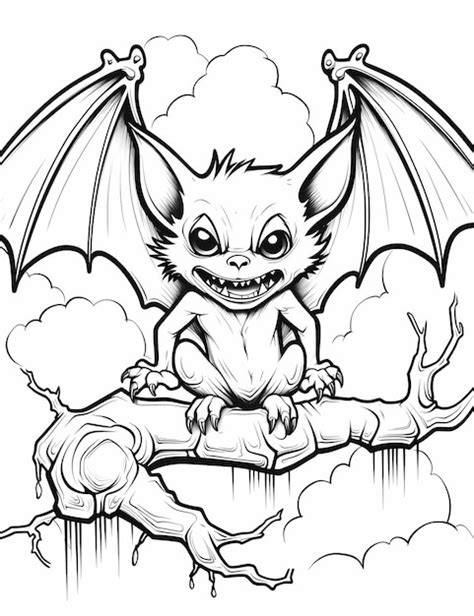 Premium AI Image | coloring book Halloween theme Draw a detailed ...