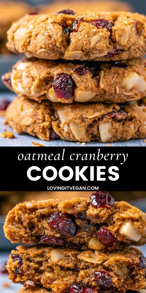 Vegan Oatmeal Cranberry Cookies Loving It Vegan