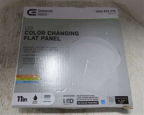 Commercial electric LED color changing flat panel light, unused ...