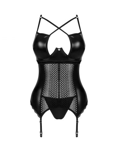 Norides Corset Et String Noir Obsessive Corset Bustier Gu Pi