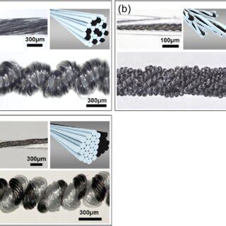 Micrographs and schematics of the three types of coil-shaped... | Download Scientific Diagram